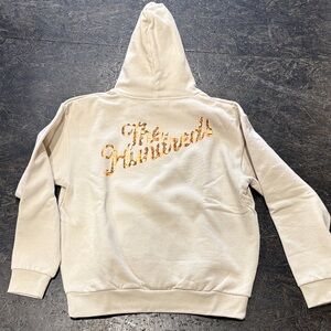 The Hundreds Cream Hoodie with Gold Logo